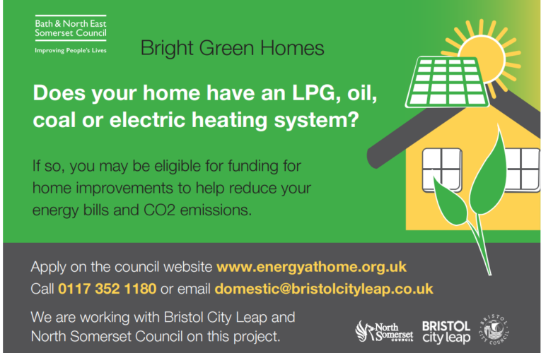 Bright Green Homes: Help for residents to reduce carbon emissions and lower household energy bills.